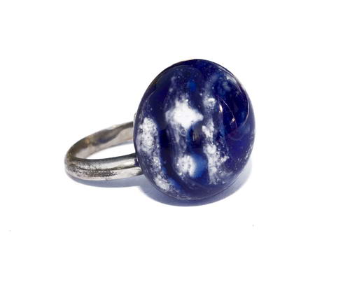 As in glas schroef (ring) top blauw